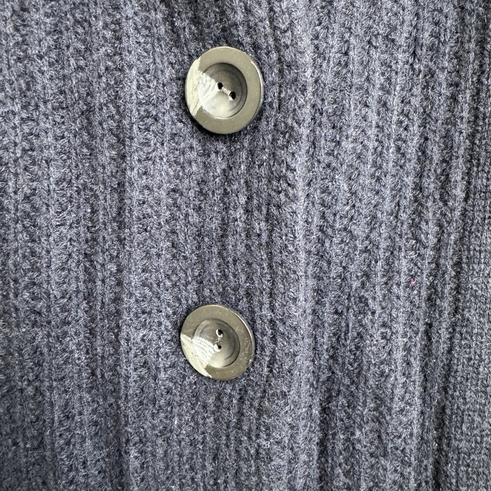 Worth New York Wool Cashmere Cardigan Sweater Navy Blue Medium Button Front NWT - Picture 5 of 8